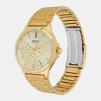 Enticer Men Quartz Gold Dial Multi-Function Stainless Steel Watch A2319