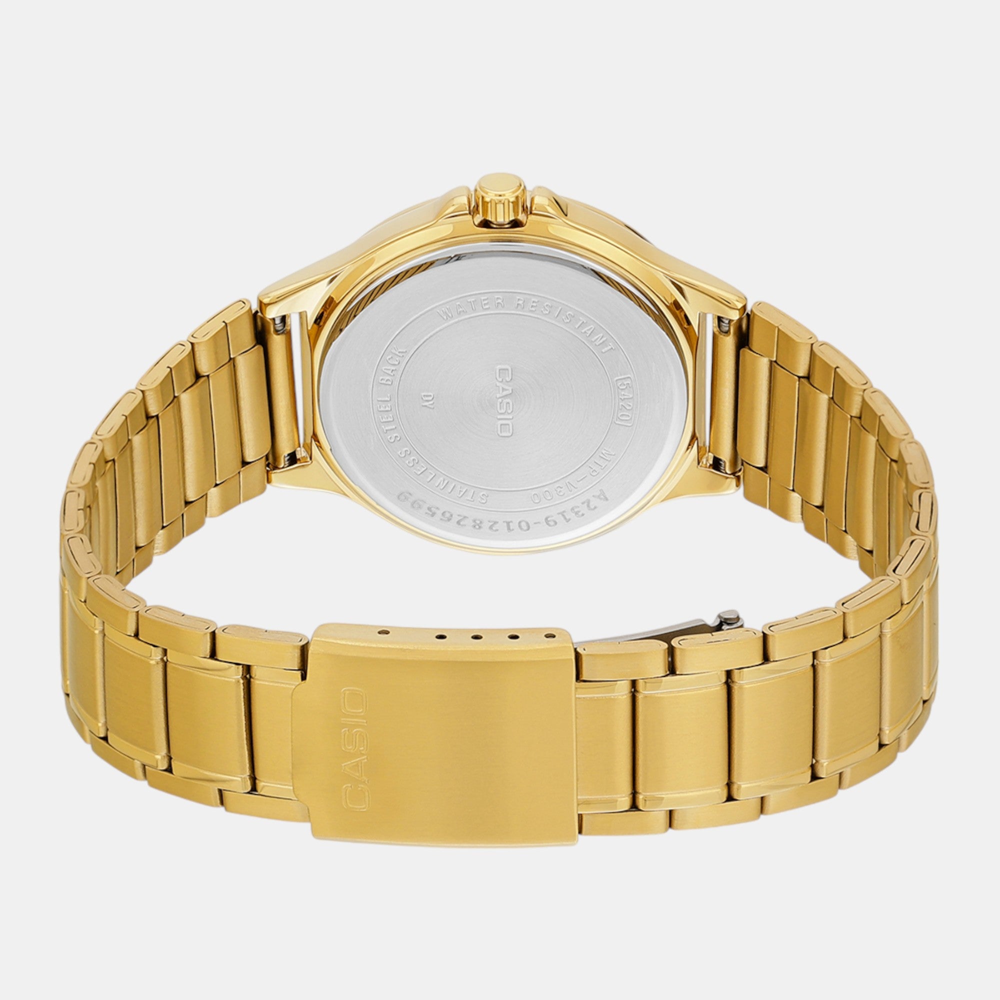 Enticer Men Quartz Gold Dial Multi-Function Stainless Steel Watch A2319