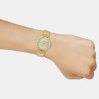 Enticer Men Quartz Gold Dial Multi-Function Stainless Steel Watch A2319