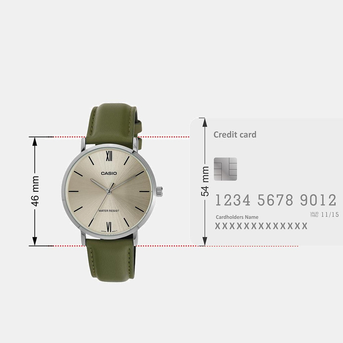 Enticer Men Quartz Green Dial Analog Leather Watch A2320