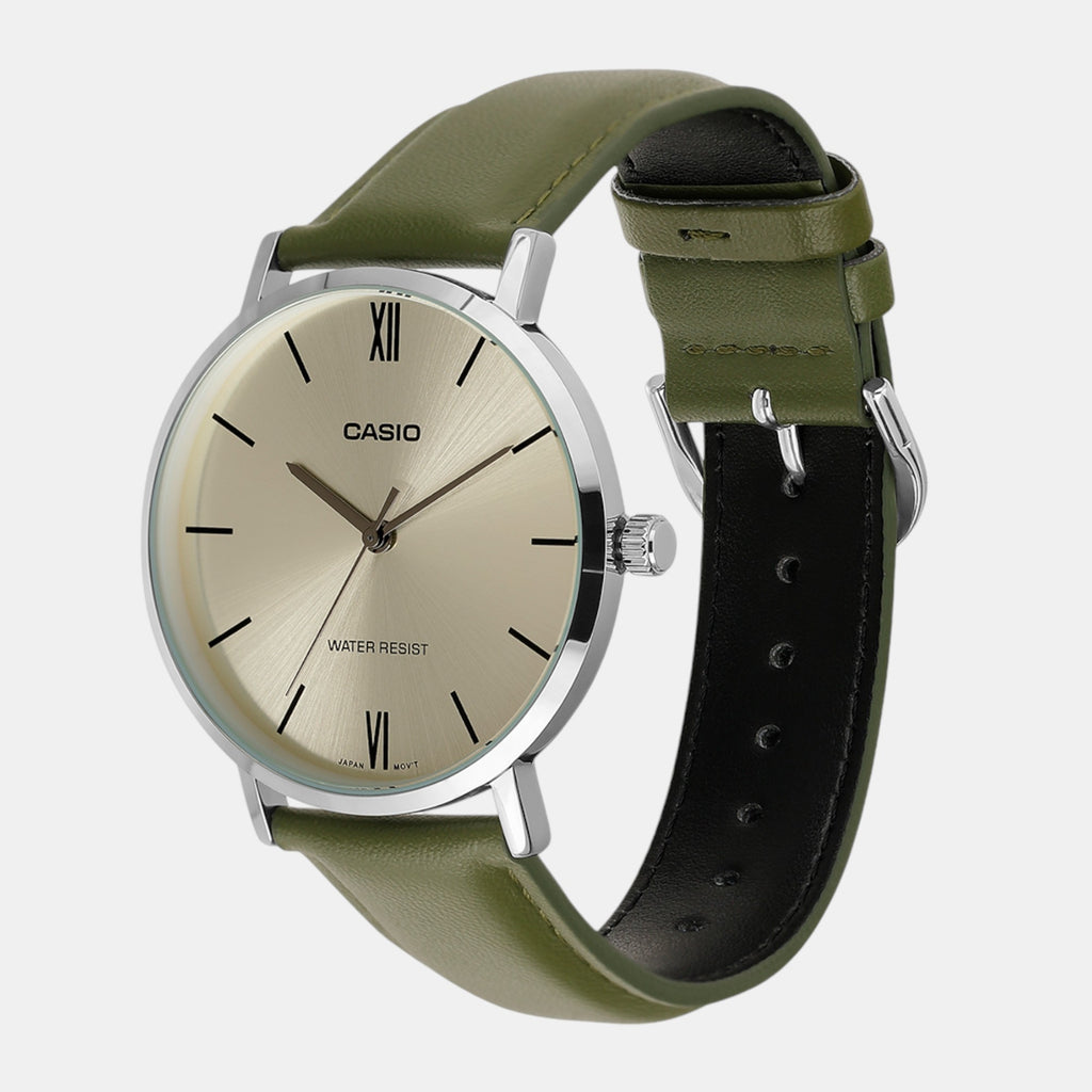 Enticer Men Quartz Beige Dial Analog Leather Watch A2320