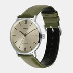 Enticer Men Quartz Beige Dial Analog Leather Watch A2320