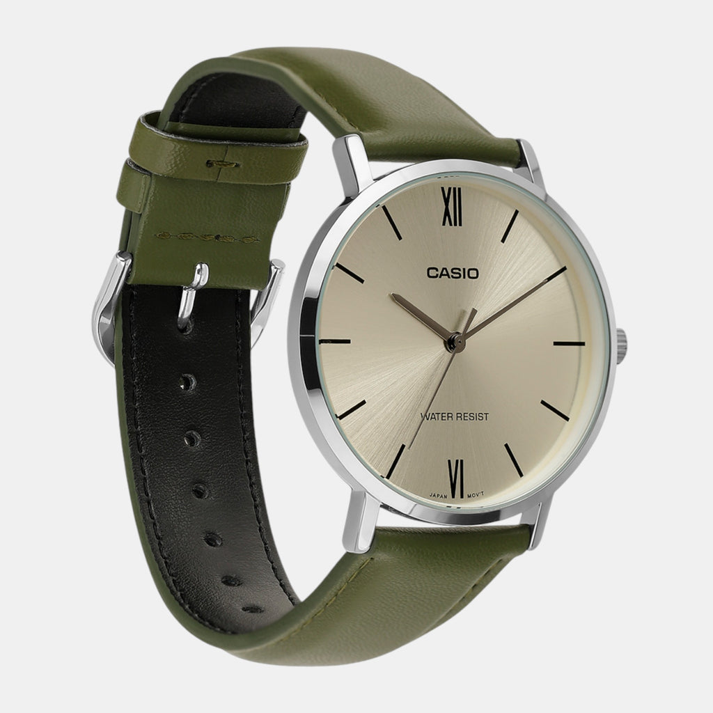 Enticer Men Quartz Beige Dial Analog Leather Watch A2320