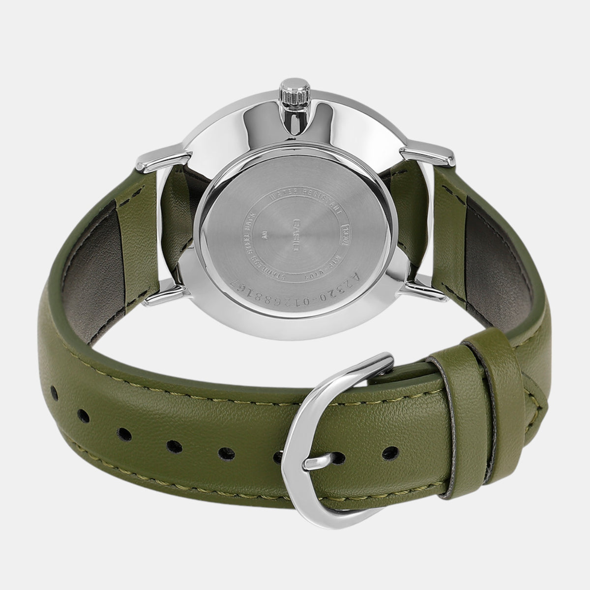 Enticer Men Quartz Green Dial Analog Leather Watch A2320