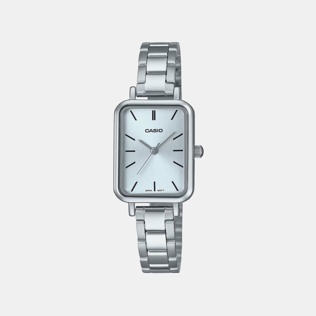 Enticer Women Quartz Blue Dial Analog Stainless Steel Watch A2324 LTP-V009D-2EUDF