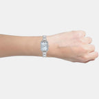Enticer Women Quartz Blue Dial Analog Stainless Steel Watch A2324