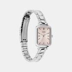 Women Quartz Pink Dial Analog Stainless Steel Watch A2329