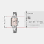 Women Quartz Pink Dial Analog Stainless Steel Watch A2329