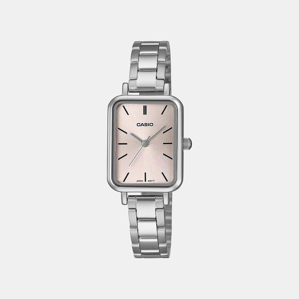 Women Quartz Pink Dial Analog Steel Watch A2329