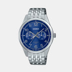 Enticer Men Quartz Blue Dial Analog Stainless Steel Watch A2331