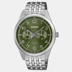 Enticer Men Quartz Green Dial Multi-Function Stainless Steel Watch A2332
