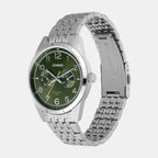 Enticer Men Quartz Green Dial Multi-Function Stainless Steel Watch A2332