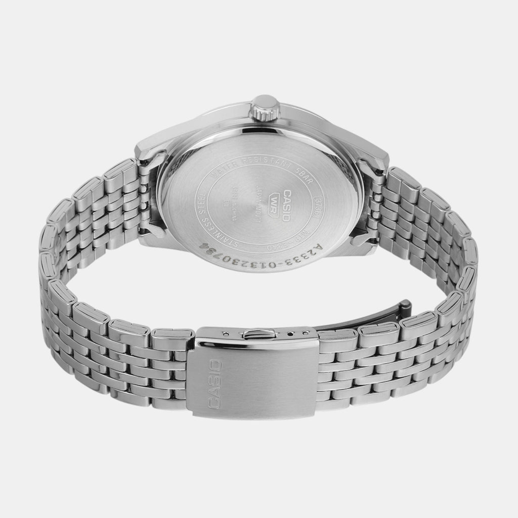 Enticer Men Quartz White Dial Multi-Function Stainless Steel Watch A2333