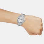 Enticer Men Quartz White Dial Multi-Function Stainless Steel Watch A2333