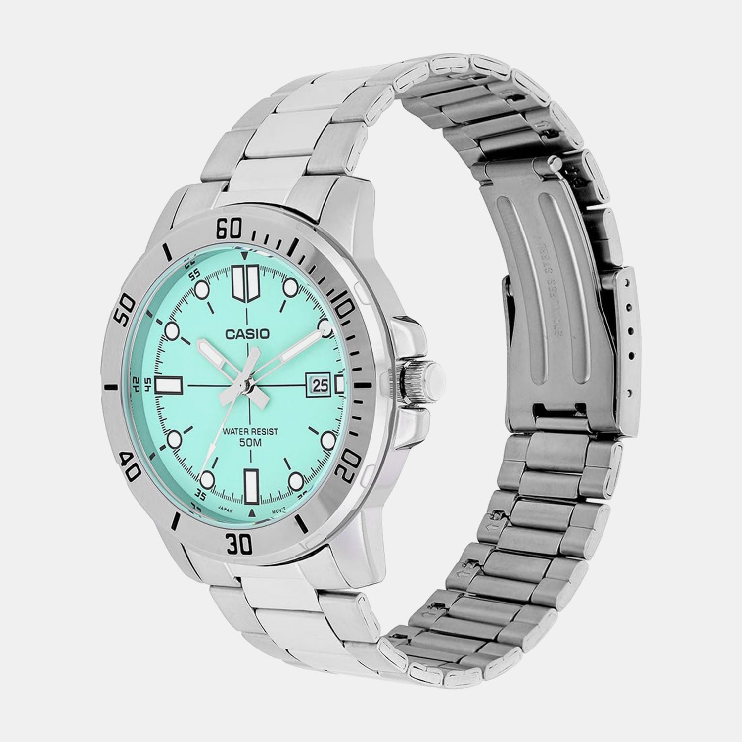 Enticer Men Quartz Blue Dial Analog Stainless Steel Watch A2334