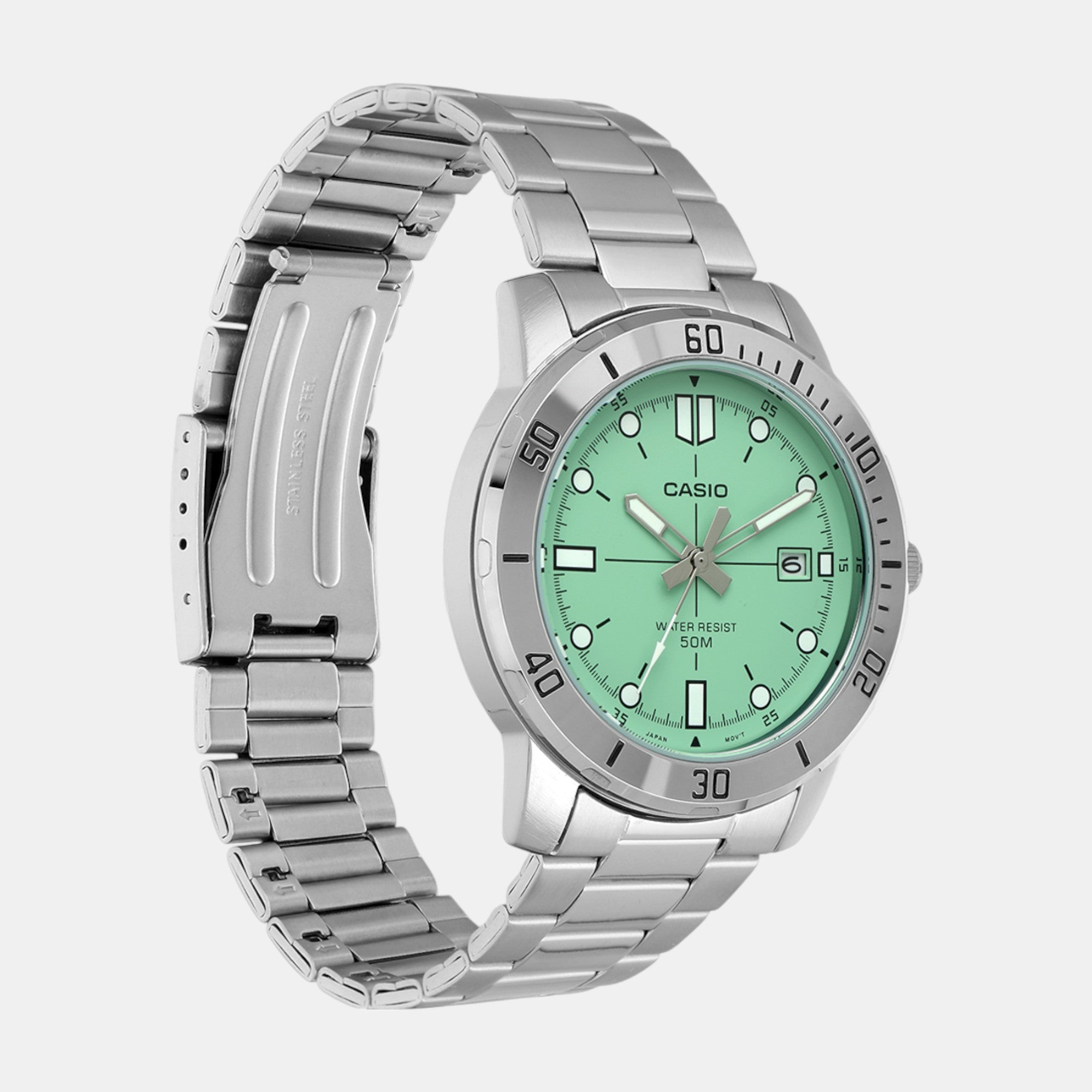 Enticer Men Quartz Blue Dial Analog Stainless Steel Watch A2336