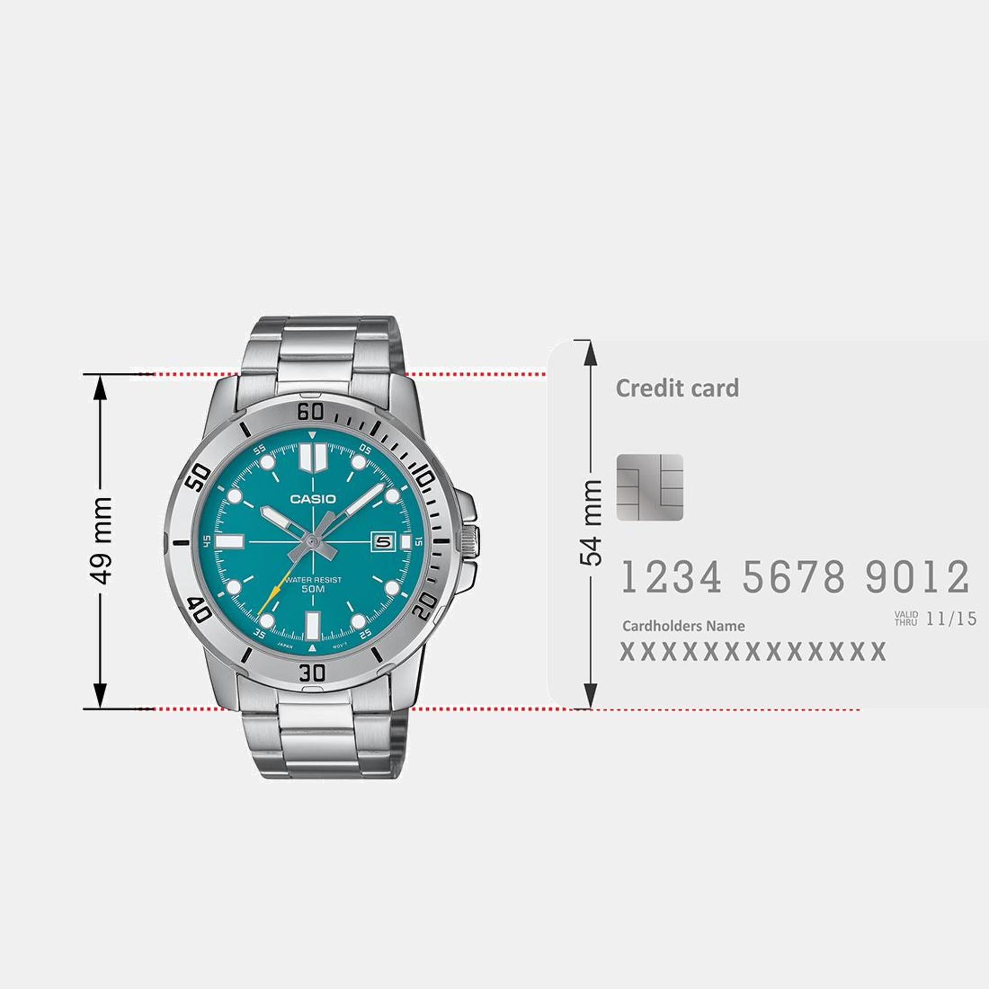 Enticer Men Quartz Blue Dial Analog Stainless Steel Watch A2337