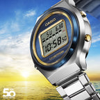 Enticer Men Quartz Blue Dial Digital Stainless Steel Watch A2341