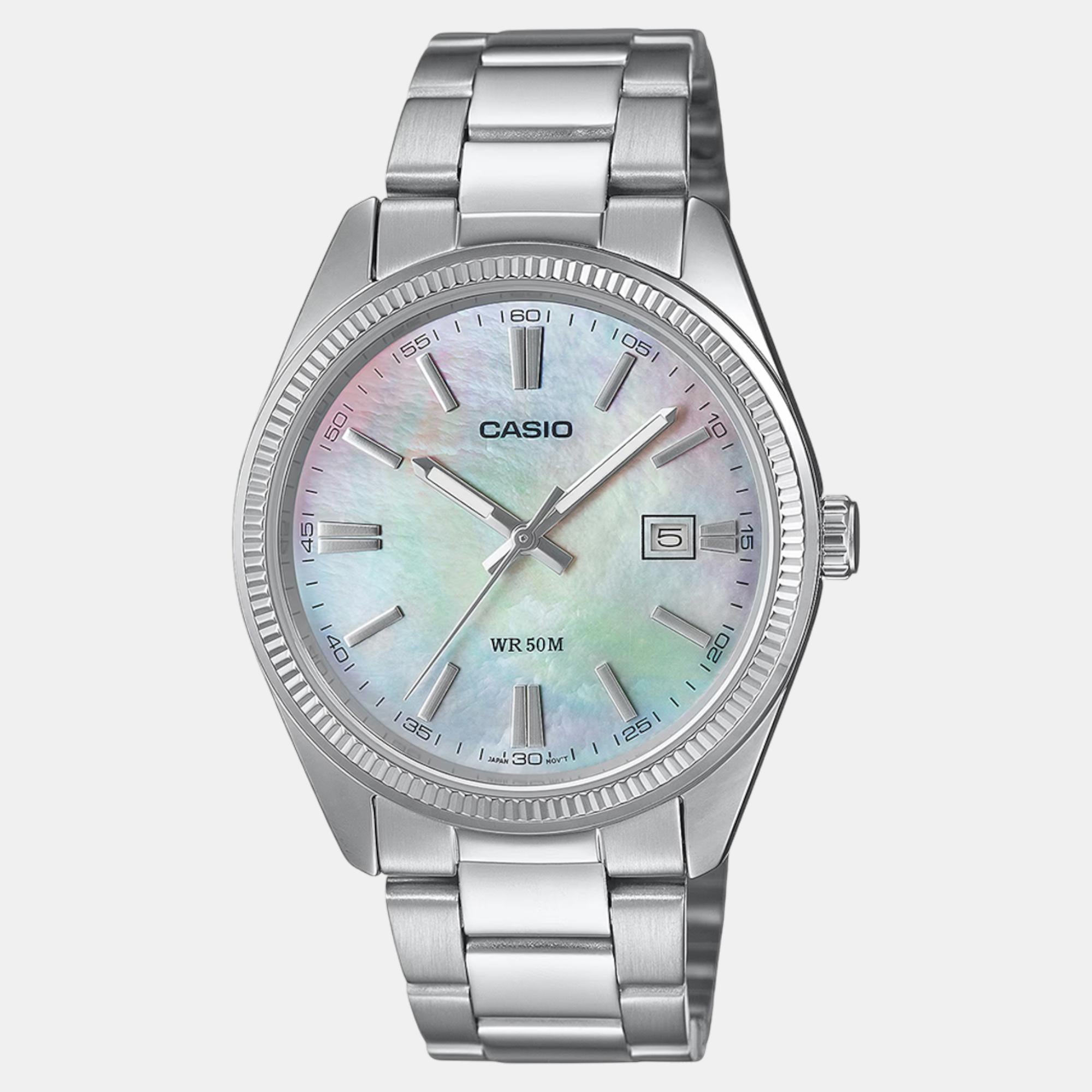 Enticer Men Quartz White Dial Analog Stainless Steel Watch A2344