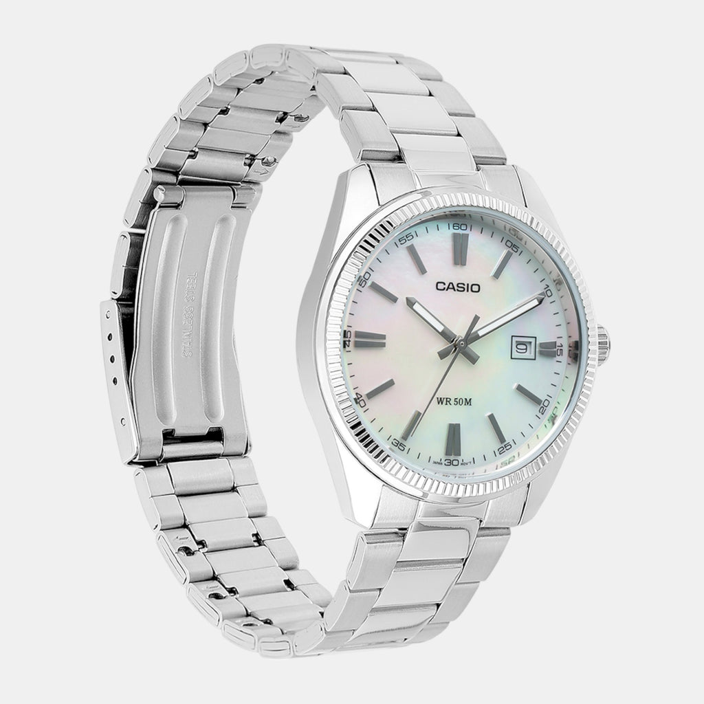 Enticer Men Quartz White Dial Analog Stainless Steel Watch A2344