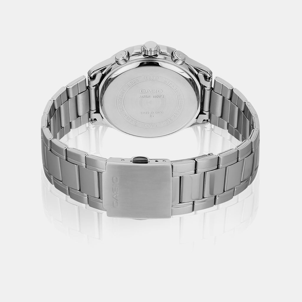 Enticer Men Quartz Blue Dial Multi-Function Stainless Steel Watch A2346