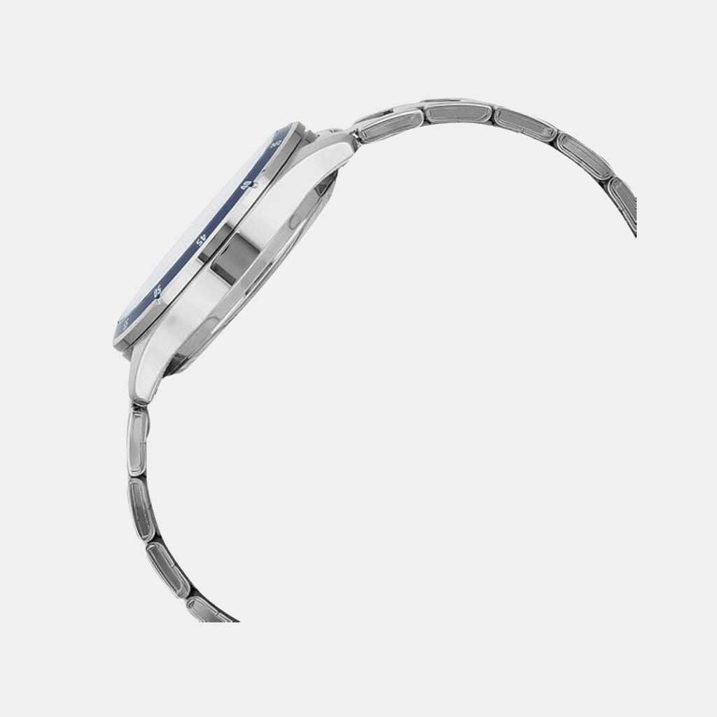 Enticer Men Quartz Blue Dial Multi-Function Stainless Steel Watch A2346