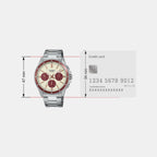 Enticer Men Quartz Cream Dial Multi-Function Stainless Steel Watch A2347
