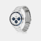 Enticer Men Quartz Blue Dial Multi-Function Stainless Steel Watch A2348