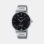 Enticer Men Quartz Black Dial Analog Stainless Steel Watch A2349
