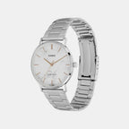 Enticer Men Quartz White Dial Analog Stainless Steel Watch A2350