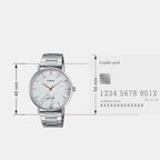 Enticer Men Quartz White Dial Analog Stainless Steel Watch A2350