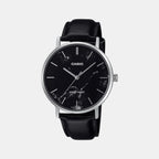 Enticer Men Quartz Black Dial Analog Leather Watch A2351