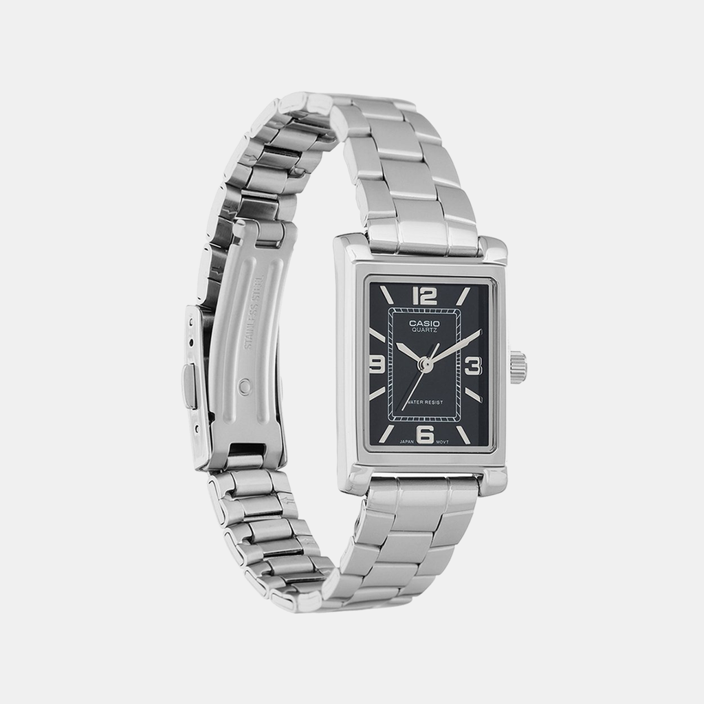 Enticer Women Quartz Black Dial Analog Stainless Steel Watch A2353