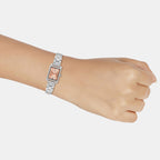 Enticer Women Quartz Peach Dial Analog Stainless Steel Watch A2355