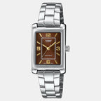 Enticer Women Quartz Brown Dial Analog Stainless Steel Watch A2356