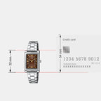 Enticer Women Quartz Brown Dial Analog Stainless Steel Watch A2356