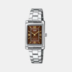 Enticer Women Quartz Brown Dial Analog Stainless Steel Watch A2356