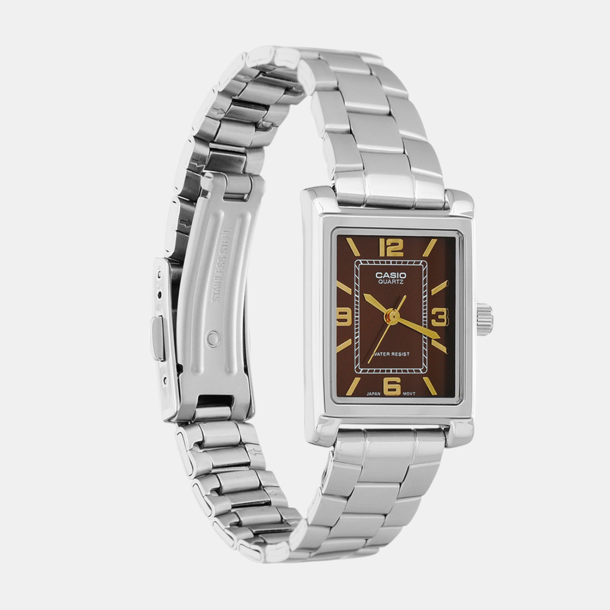 Enticer Women Quartz Brown Dial Analog Stainless Steel Watch A2356