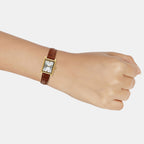 Enticer Women Quartz White Dial Analog Leather Watch A2358