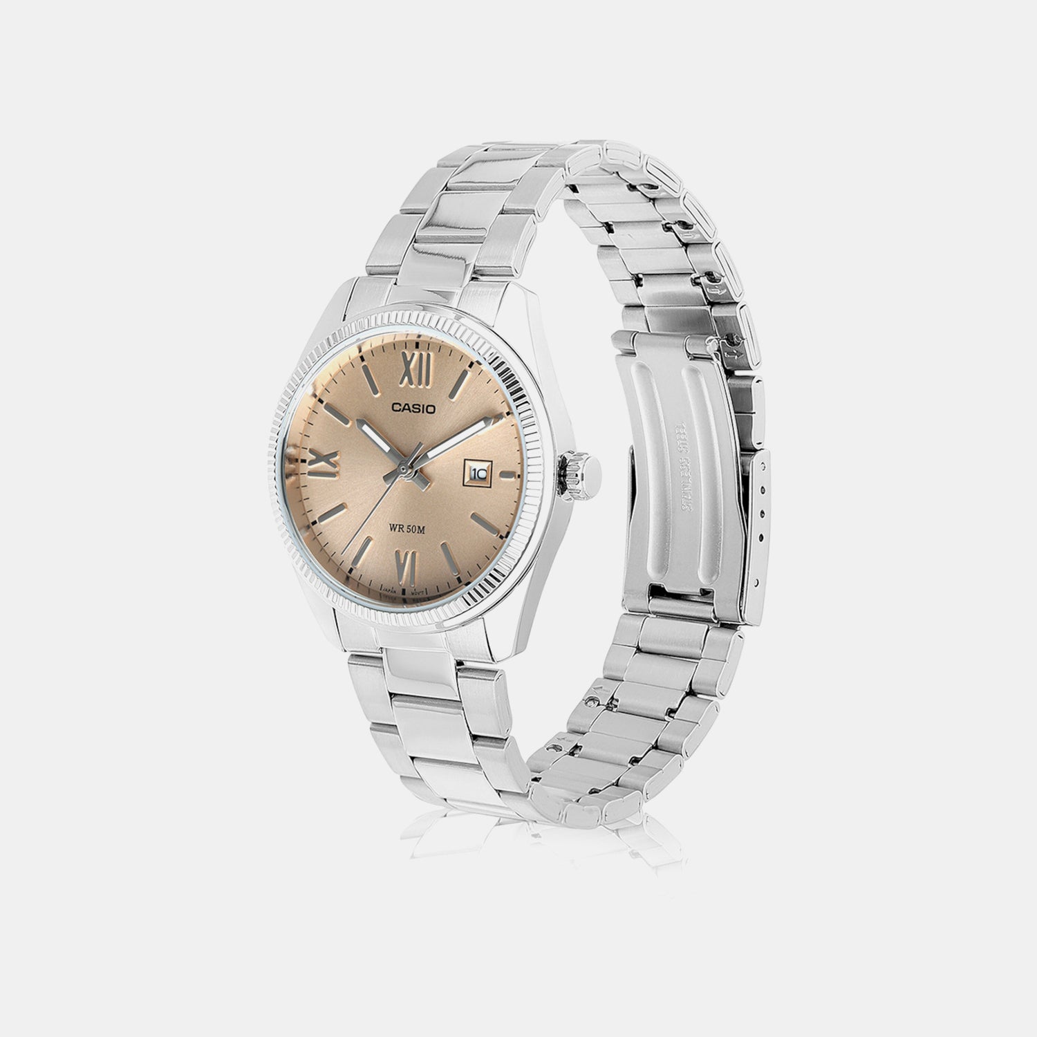 Enticer Women Quartz Beige Dial Analog Stainless Steel Watch A2361