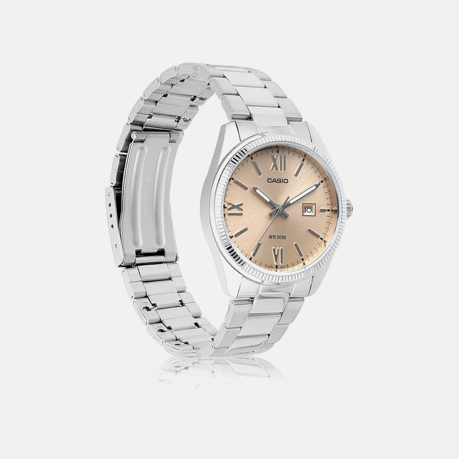 Enticer Women Quartz Beige Dial Analog Stainless Steel Watch A2361