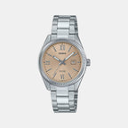 Enticer Women Quartz Beige Dial Analog Stainless Steel Watch A2361