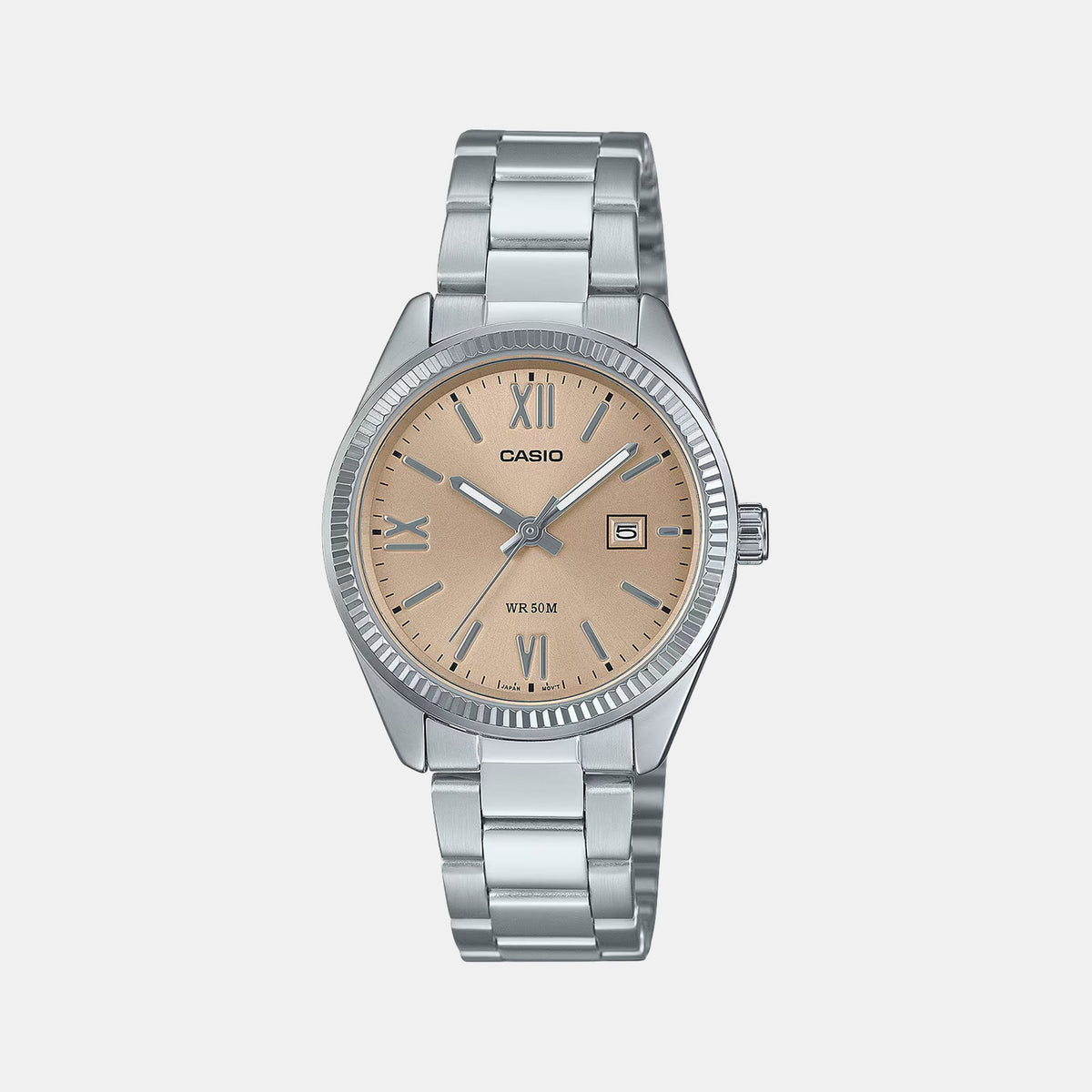 Enticer Women Quartz Cream Dial Analog Stainless Steel Watch A2361