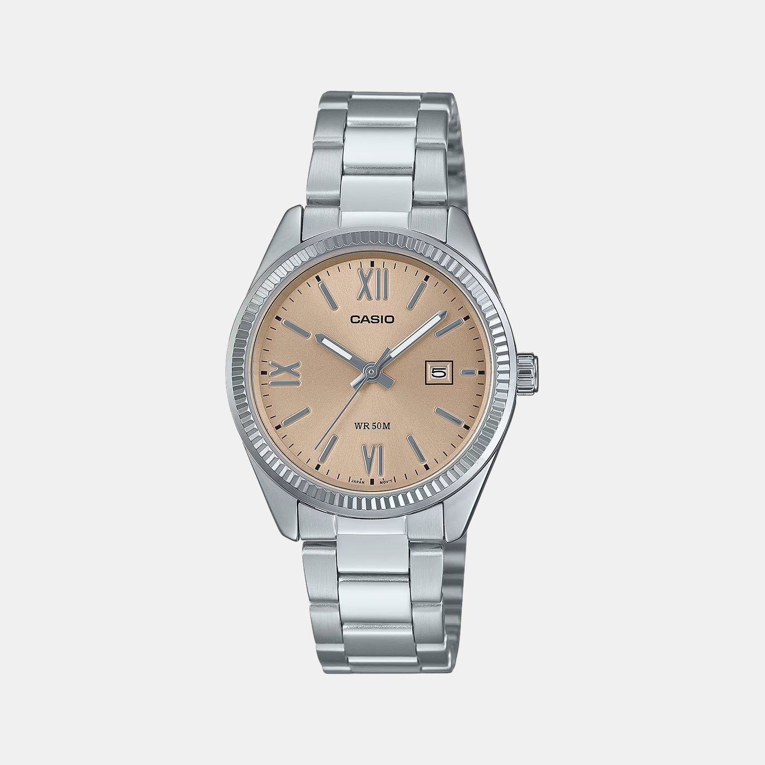 Enticer Women Quartz Beige Dial Analog Stainless Steel Watch A2361