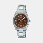 Enticer Women Quartz Brown Dial Analog Stainless Steel Watch A2362