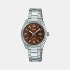 Enticer Women Quartz Brown Dial Analog Stainless Steel Watch A2362