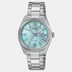 Enticer Women Quartz Blue Dial Analog Stainless Steel Watch A2363