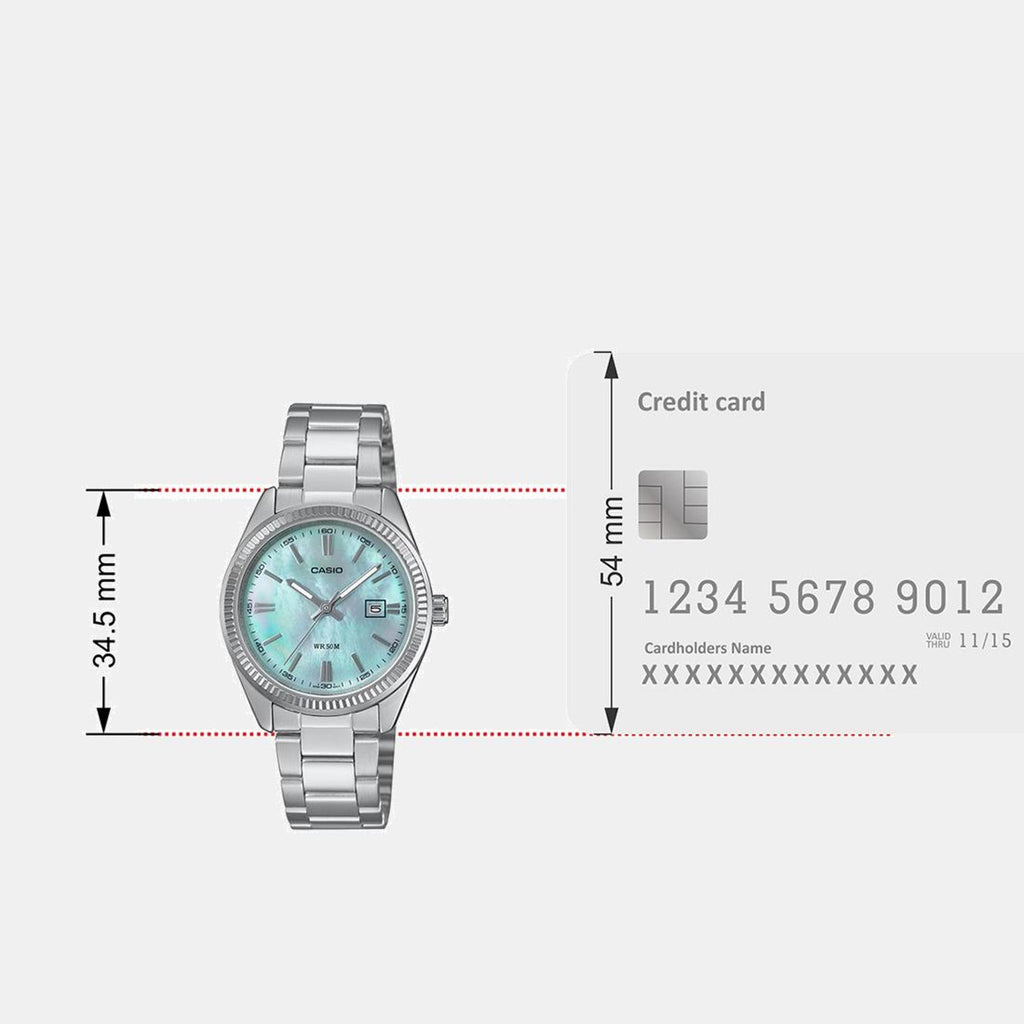 Enticer Women Quartz Blue Dial Analog Stainless Steel Watch A2363