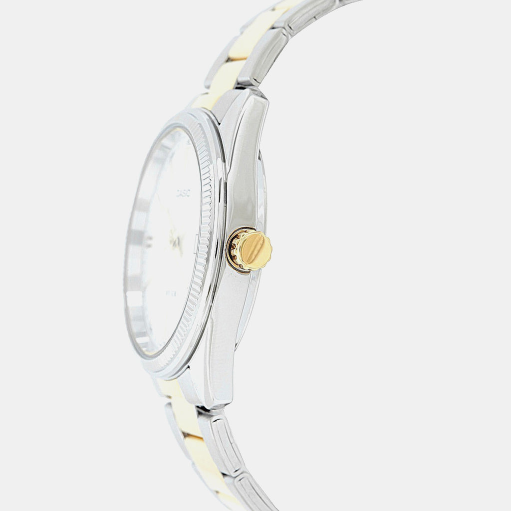 Enticer Men Quartz Silver Dial Analog Stainless Steel Watch A2370