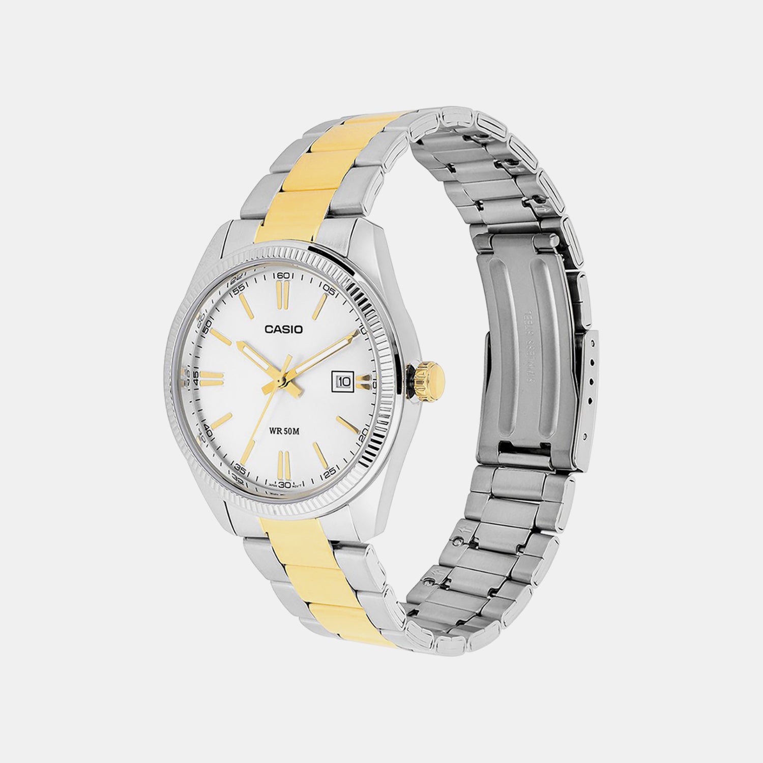 Enticer Men Quartz Silver Dial Analog Stainless Steel Watch A2370